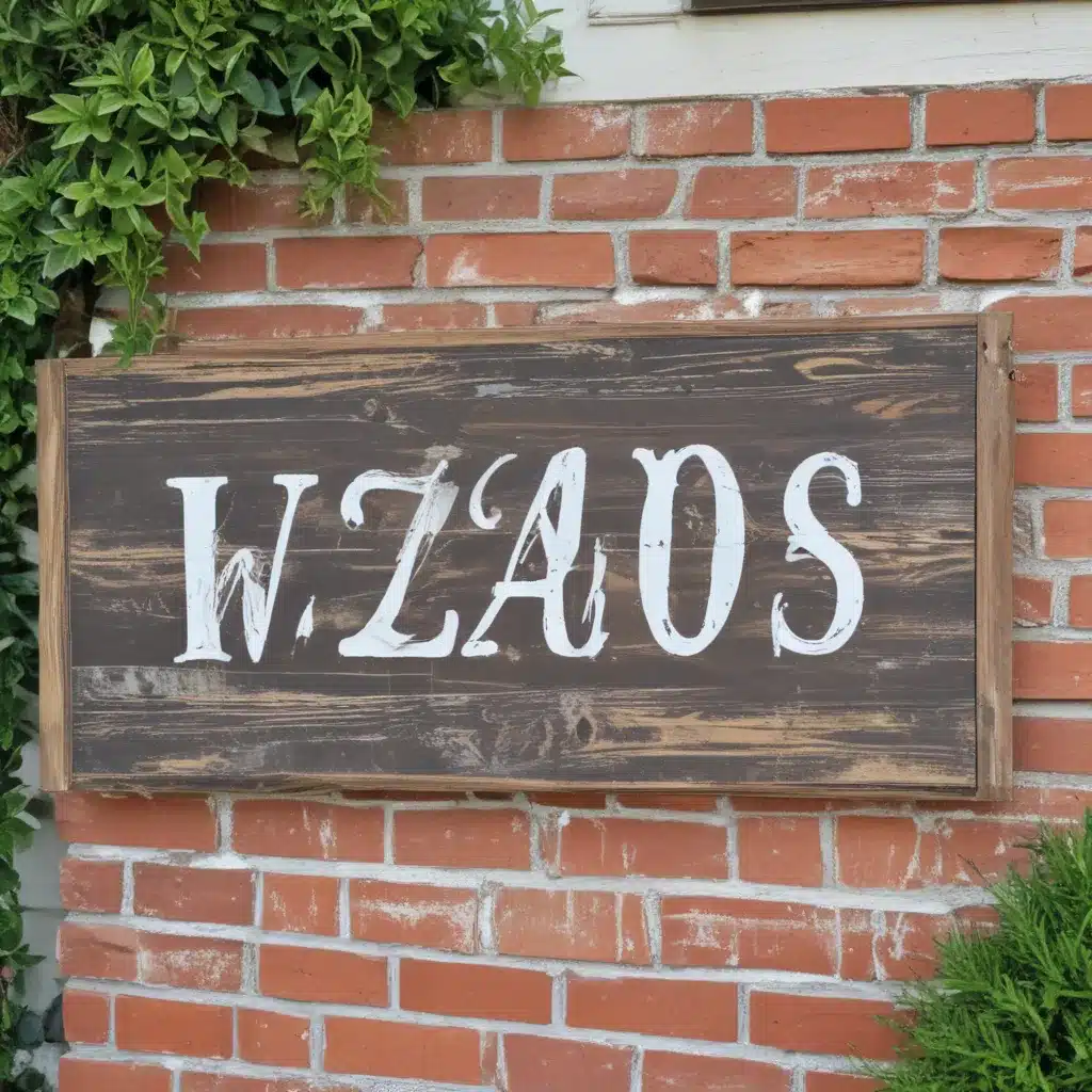Add a Distressed Wood Sign for Curb Appeal