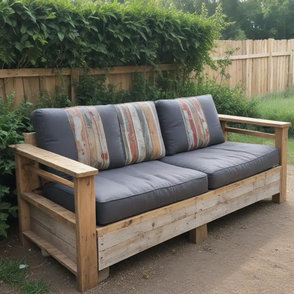 Build a Backyard Barn Wood Sofa for Relaxing
