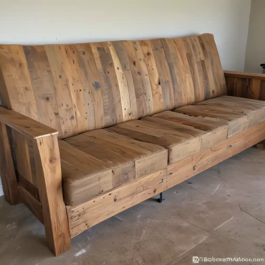 Create a Rustic Sofa from Salvaged Barn Wood
