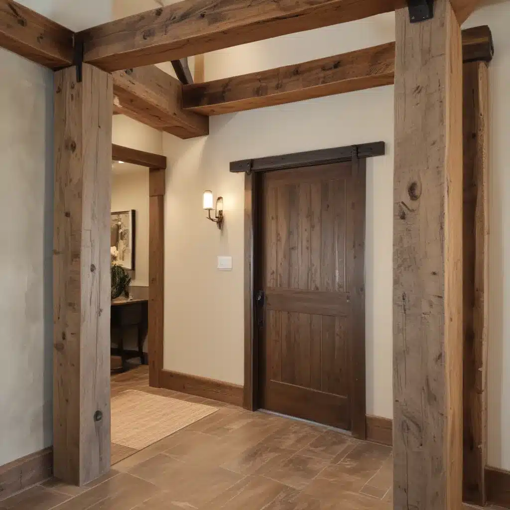 Create an Inviting Entry with Reclaimed Barn Beams