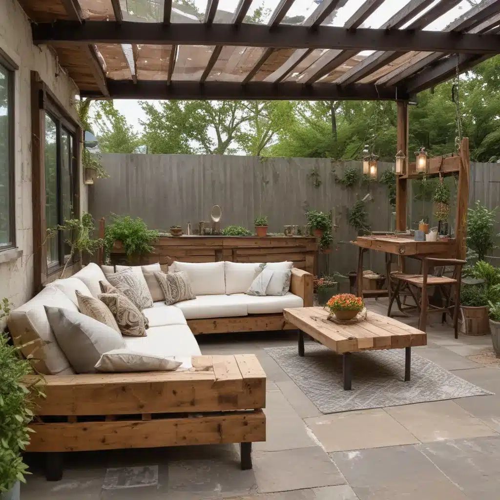 Design Outdoor Living Rooms with Salvaged Materials