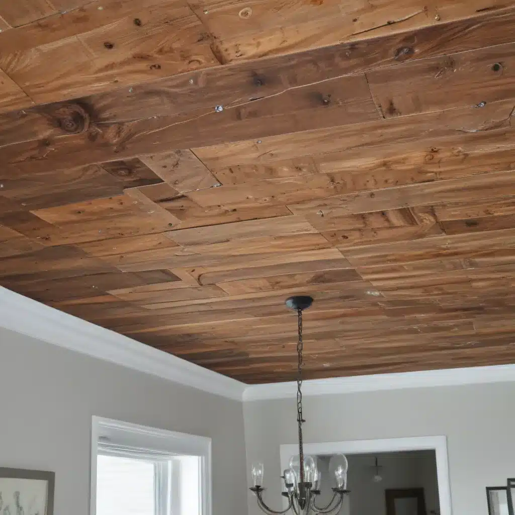Install a Rustic Wood Plank Ceiling for Character