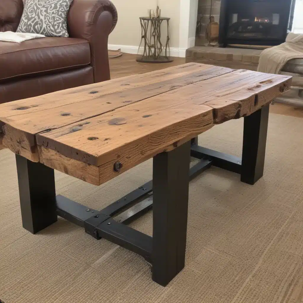 Making Barn Beam Coffee Tables from Salvaged Materials